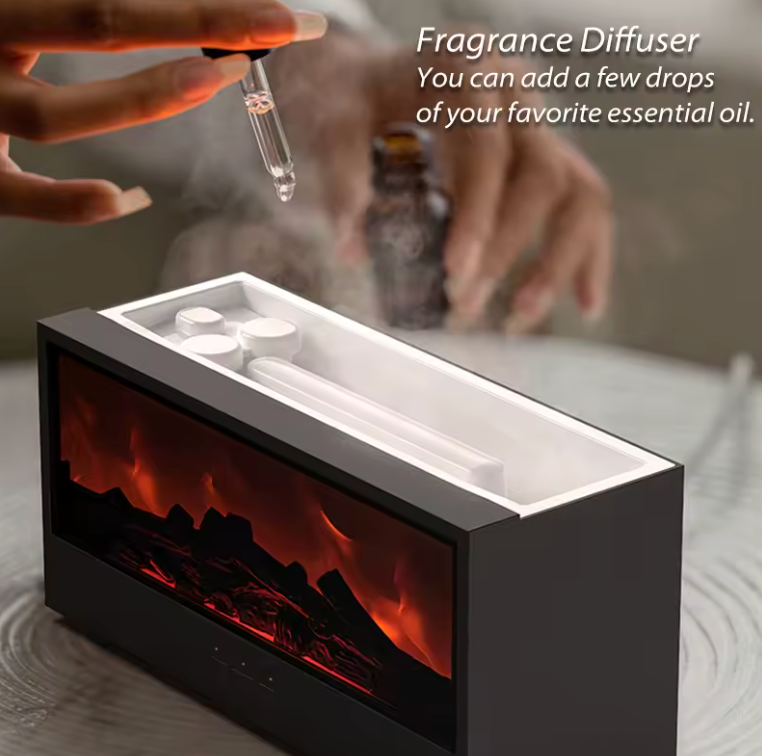 Pureva Fireplace Aroma Diffuser & Humidifier with Remote