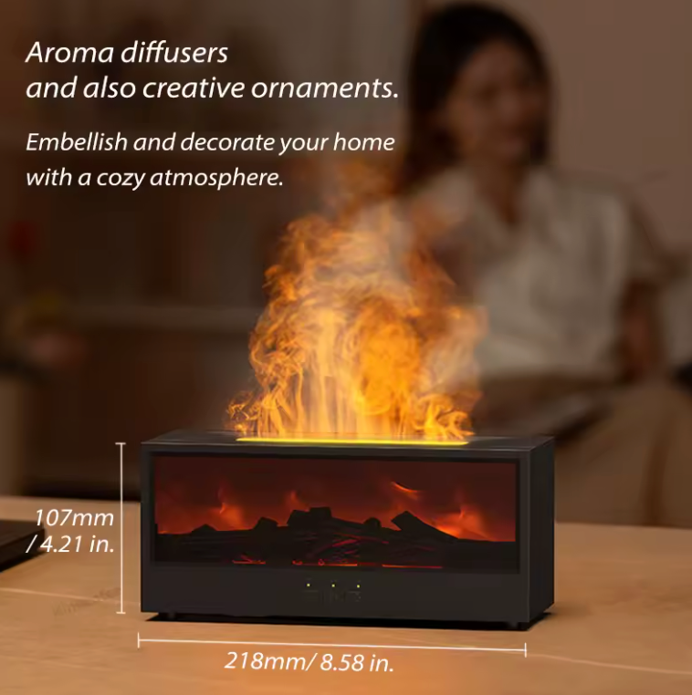 Pureva Fireplace Aroma Diffuser & Humidifier with Remote